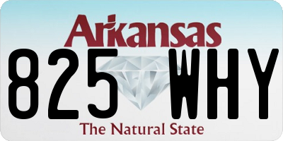 AR license plate 825WHY