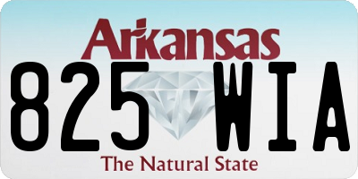 AR license plate 825WIA