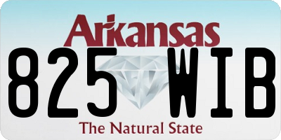 AR license plate 825WIB