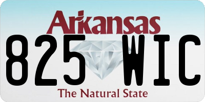 AR license plate 825WIC