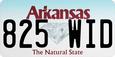 AR license plate 825WID