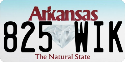 AR license plate 825WIK