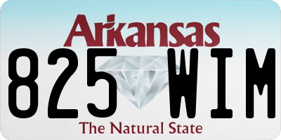 AR license plate 825WIM