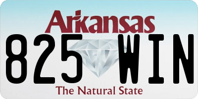 AR license plate 825WIN
