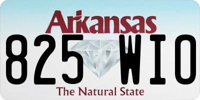 AR license plate 825WIO