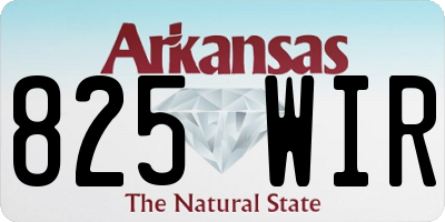 AR license plate 825WIR