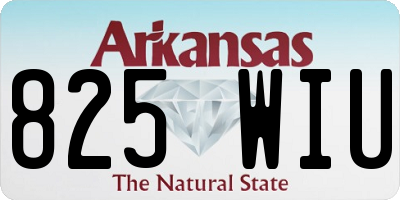 AR license plate 825WIU