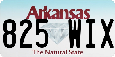 AR license plate 825WIX