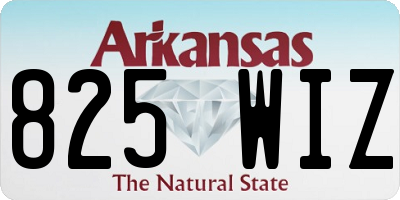 AR license plate 825WIZ