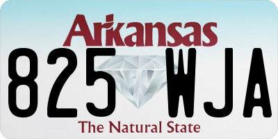 AR license plate 825WJA