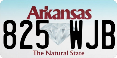 AR license plate 825WJB