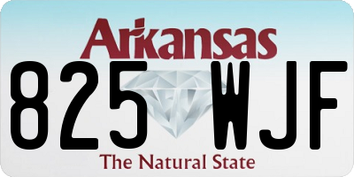 AR license plate 825WJF