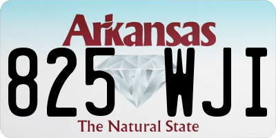 AR license plate 825WJI