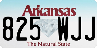 AR license plate 825WJJ