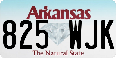 AR license plate 825WJK