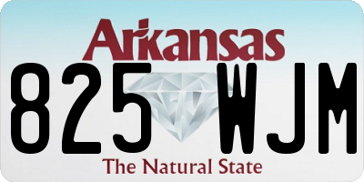 AR license plate 825WJM