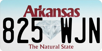 AR license plate 825WJN
