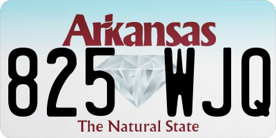 AR license plate 825WJQ