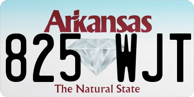 AR license plate 825WJT