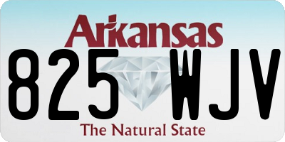 AR license plate 825WJV