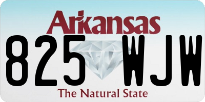 AR license plate 825WJW