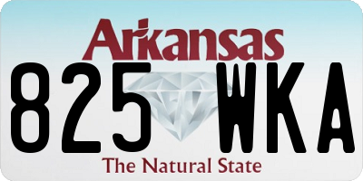 AR license plate 825WKA