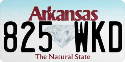 AR license plate 825WKD
