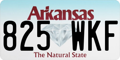 AR license plate 825WKF