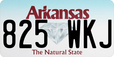 AR license plate 825WKJ