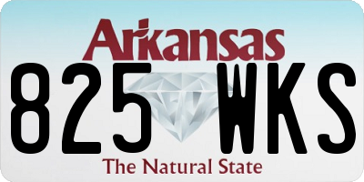 AR license plate 825WKS