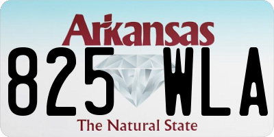 AR license plate 825WLA