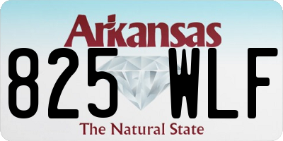 AR license plate 825WLF