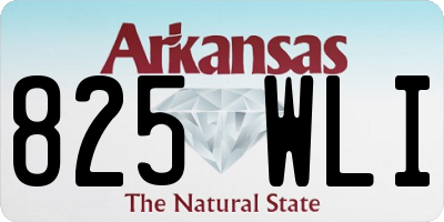 AR license plate 825WLI