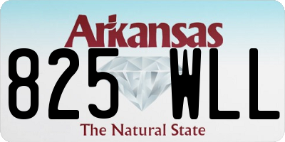 AR license plate 825WLL