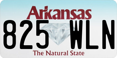 AR license plate 825WLN