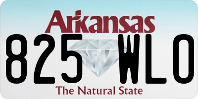 AR license plate 825WLO