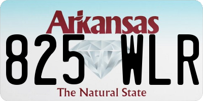 AR license plate 825WLR