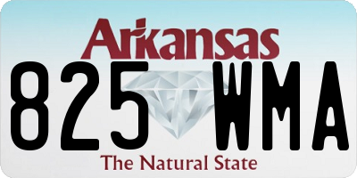 AR license plate 825WMA