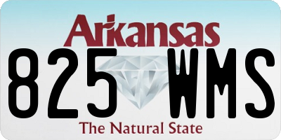 AR license plate 825WMS