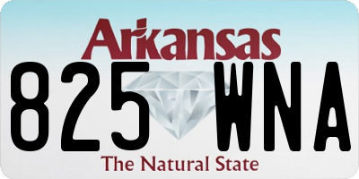AR license plate 825WNA