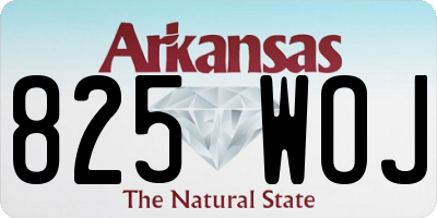 AR license plate 825WOJ