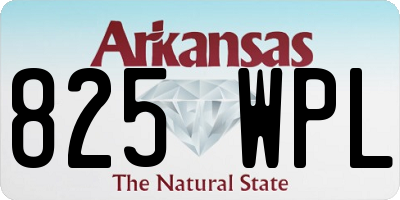 AR license plate 825WPL