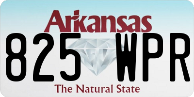 AR license plate 825WPR