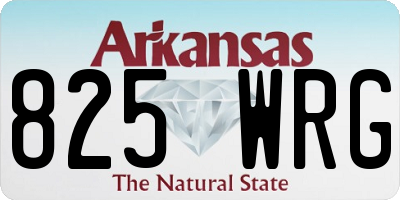 AR license plate 825WRG