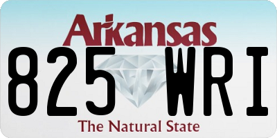 AR license plate 825WRI