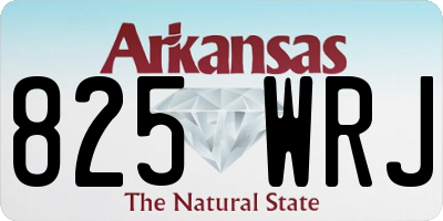 AR license plate 825WRJ