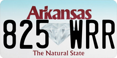 AR license plate 825WRR