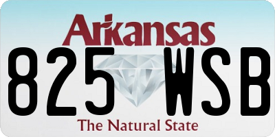 AR license plate 825WSB