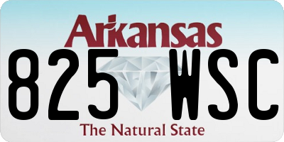 AR license plate 825WSC