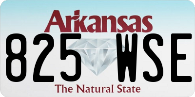 AR license plate 825WSE